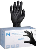 BLACK NITRILE DIAMOND GLOVES