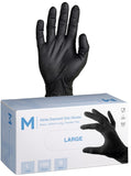 BLACK NITRILE DIAMOND GLOVES