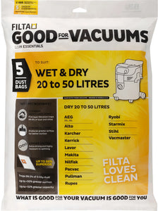 FILTA WET & DRY 50LT MICROFIBRE VACUUM CLEANER BAG - (CO25)