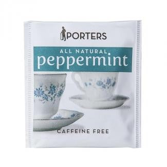 PORTERS HERBAL PEPPERMINT TEA BAGS - 100/CTN